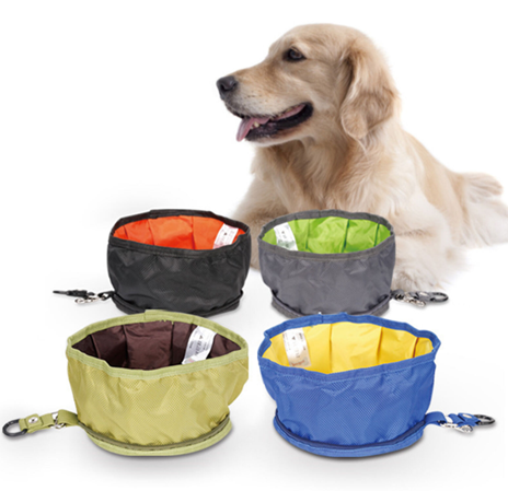 Fabric Folding Dog Cat Pet Bowl Food Water