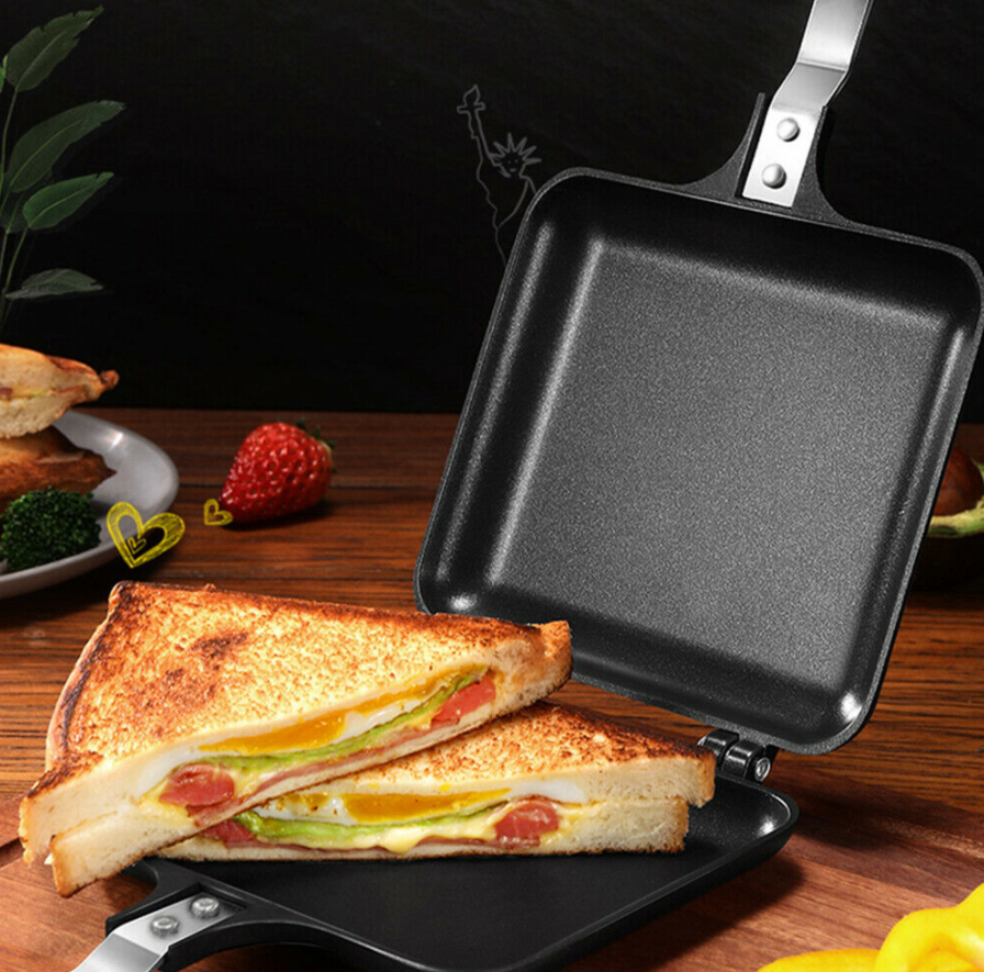 Nonstick Grilled Sandwich Panini Maker Dual Plates for Multi-function Aluminum
