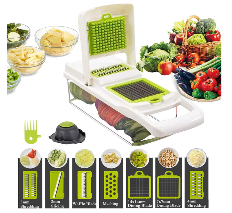 Vegetable Shredder, 12-In-1, The Third Generation Food Shredding (Slicing) Machine for Cutting Vegetables, Cheese